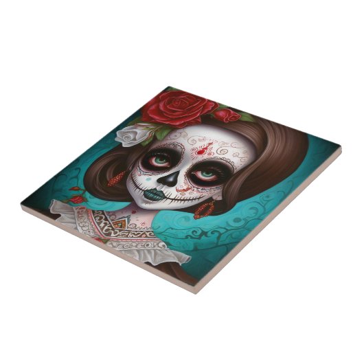 Suikermederdag van de dood tegeltje (Zijkant)