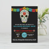 Suikermeeuw, dag van de dood, zwart kaart (Staand voorkant)