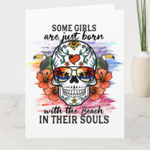 Suikermeeuwen worden net geboren met het strand T- Kaart