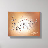 suikermolecuul canvas afdruk (Voorkant)