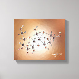 suikermolecuul canvas afdruk