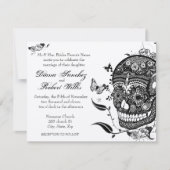 Suikermuertes op goudmetaalpapier kaart (Voorkant)