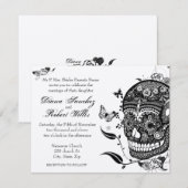 Suikermuertes op goudmetaalpapier kaart (Voorkant / Achterkant)