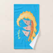 Suikernachos-maïschips surfende cartoon bad handdoek (Handdoek)