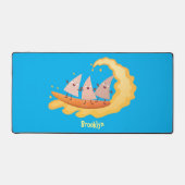 Suikernachos-maïschips surfende cartoon bureaumat (Voorkant)