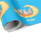 Suikernachos-maïschips surfende cartoon cadeaupapier (Rol Hoek)