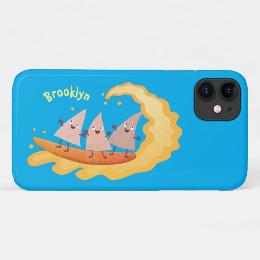 Suikernachos-maïschips surfende cartoon Case-Mate iPhone case (Achterkant (horizontaal))