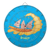 Suikernachos-maïschips surfende cartoon dartbord (Voorkant)