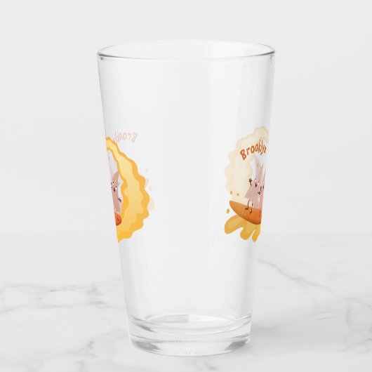 Suikernachos-maïschips surfende cartoon glas (Links)