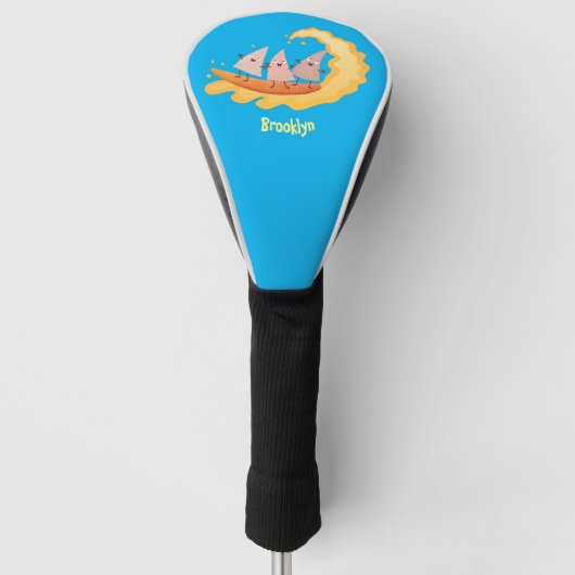 Suikernachos-maïschips surfende cartoon golfheadcover (Voorkant)