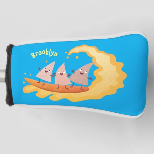 Suikernachos-maïschips surfende cartoon golfheadcover (Voorkant)