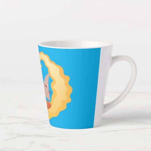 Suikernachos-maïschips surfende cartoon latte mok (Rechts)