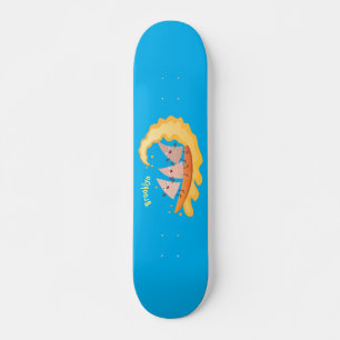 Suikernachos-maïschips surfende cartoon persoonlijk skateboard