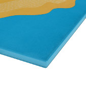 Suikernachos-maïschips surfende cartoon snijplank (Hoek)