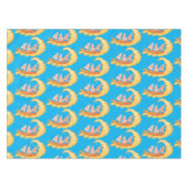 Suikernachos-maïschips surfende cartoon tafelkleed (Voorkant (Horizontaal))