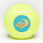 Suikernachos-maïschips surfende cartoon tennisballen (Achterkant)