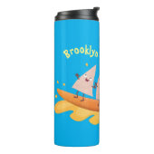 Suikernachos-maïschips surfende cartoon thermosbeker (Gedraaid links)