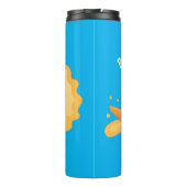 Suikernachos-maïschips surfende cartoon thermosbeker (Achterkant)