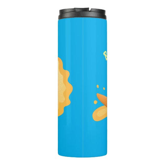 Suikernachos-maïschips surfende cartoon thermosbeker (Achterkant)