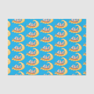 Suikernachos-maïschips surfende cartoon tissuepapier