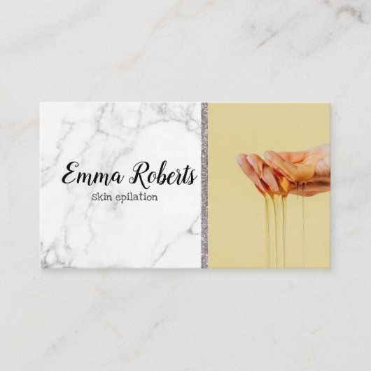 Suikerpasta Haarverwijdering Huidepilatie Visitekaartje (Voorkant)