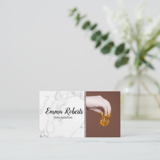 Suikerpasta Haarverwijdering Huidepilatie Visitekaartje (Staand voorkant)