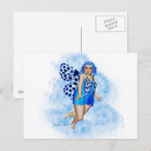 Suikerplamboes - Blauwbes - rimpel Briefkaart (Voorkant / Achterkant)