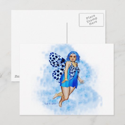 Suikerplamboes - Blauwbes - rimpel Briefkaart (Voorkant / Achterkant)