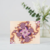 Suikerplassen - Roze fractaal Briefkaart (Staand voorkant)