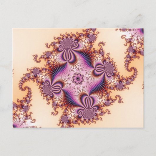 Suikerplassen - Roze fractaal Briefkaart (Voorkant)