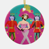 Suikerplemen, met dubbele steek keramisch ornament (Voorkant)