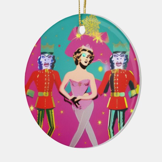 Suikerplemen, met dubbele steek keramisch ornament (Links)