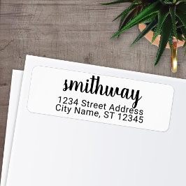 Suikerplum voor aangepaste naam en retouradres etiket