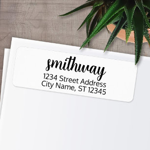 Suikerplums voor aangepaste familienaam en retoura etiket