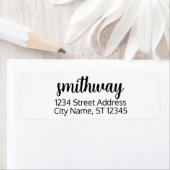 Suikerplums voor aangepaste familienaam en retoura etiket (Insitu)