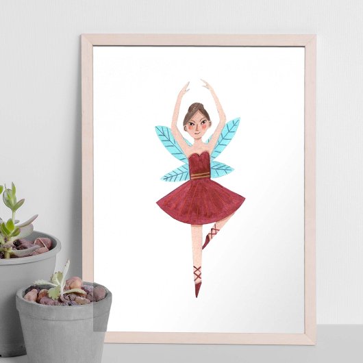 Suikerprinsesfee notenkraker balletpersonage poster