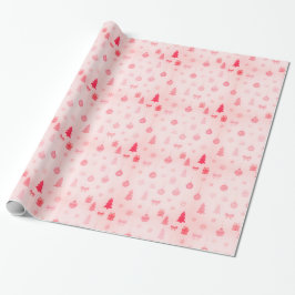 Suikerpruim Droom Roze Kerstmis Cadeaupapier