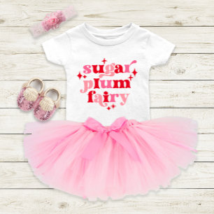 Suikerpruimfee typografie kunst gepersonaliseerd r romper