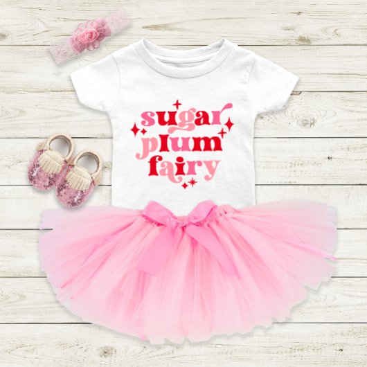 Suikerpruimfee typografie kunst gepersonaliseerd r romper