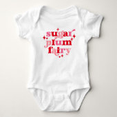 Suikerpruimfee typografie kunst gepersonaliseerd r romper (Voorkant)