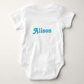 Suikerpruimfee typografie kunst gepersonaliseerd  romper (Achterkant)