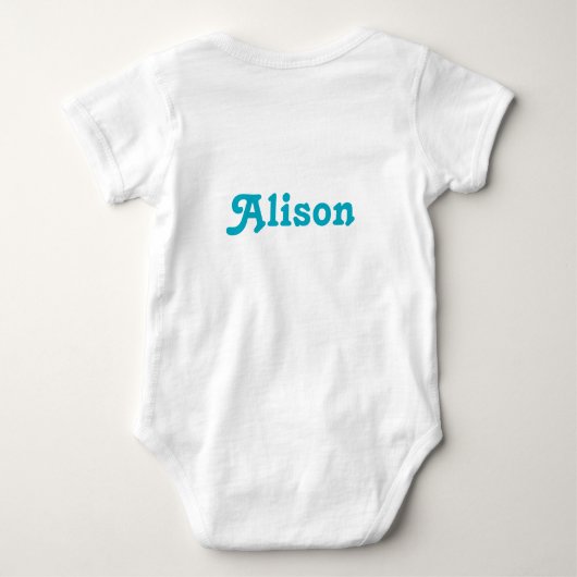 Suikerpruimfee typografie kunst gepersonaliseerd  romper (Achterkant)