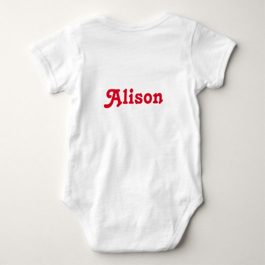 Suikerpruimfee Typografie Kunst Persoonlijke Roze  Romper (Achterkant)