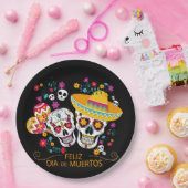 Suikerriemen en -bloemen papieren bordje (Feest)