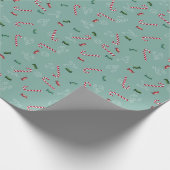 Suikerriet en snoep cadeaupapier (Hoek)