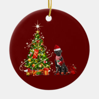 suikerriet met kerstmis met Pet Keramisch Ornament