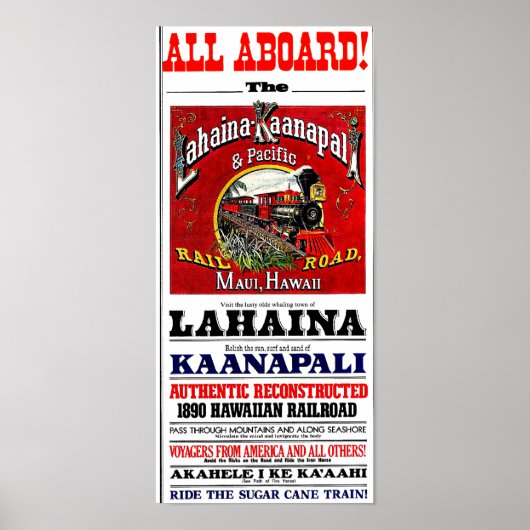 Suikerriettrein met baldwin-locomotieven poster (Voorkant)