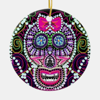Suikerrok met roze romp keramisch ornament