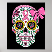 Suikerroze langoest Calavera Borstkanker Poster (Voorkant)