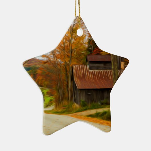 Suikerschack in Vermont-Herfst Keramisch Ornament (Rechts)